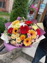 Букет цветов из:  Герберы, Ромашки, Хризантемы, Розы и Подсолнухи #REPLACE_PRED# Золотухино