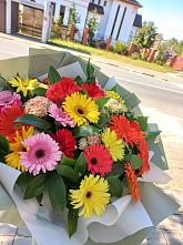 Букет цветов из:  Герберы #REPLACE_PRED# Золотухино
