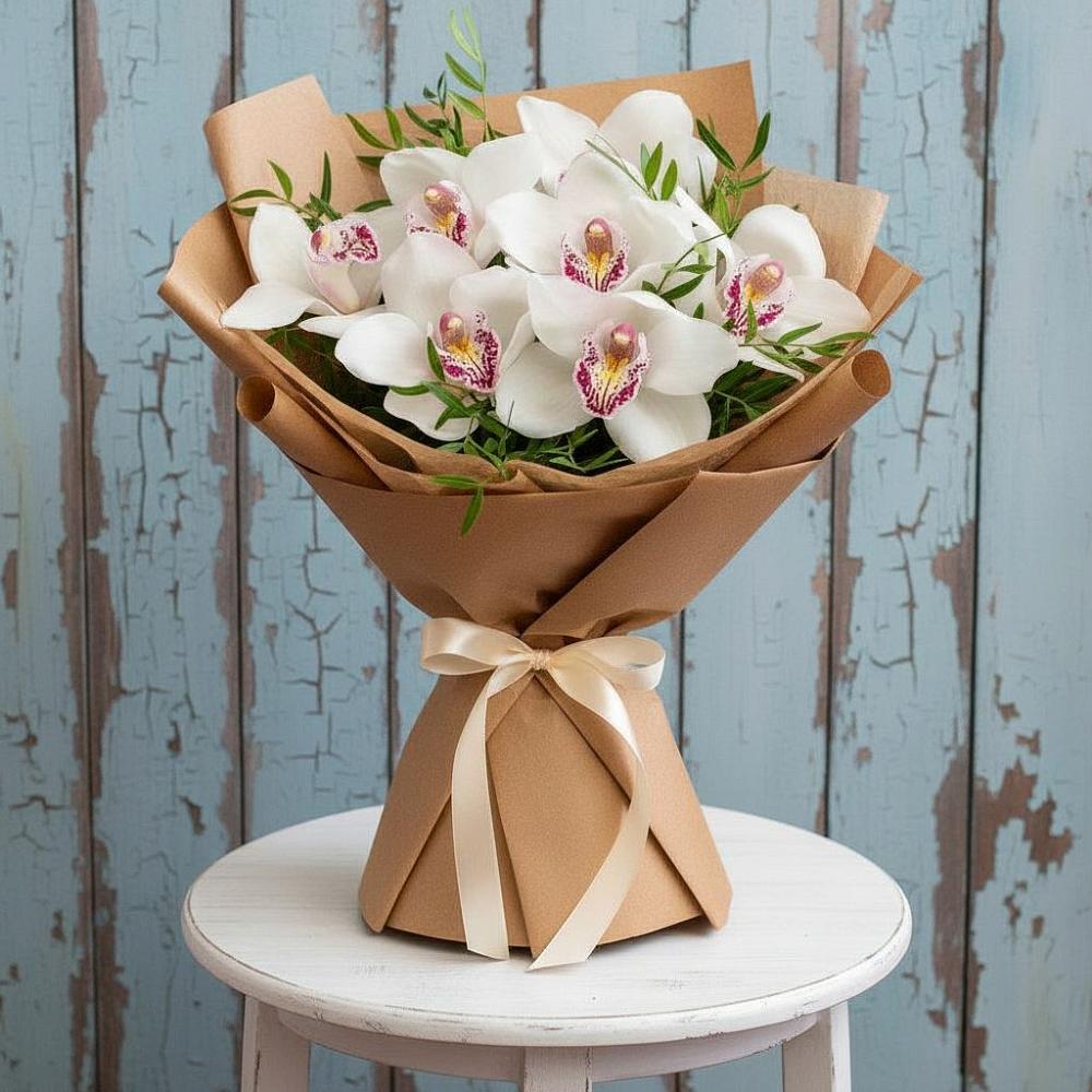 Букет цветов из: Орхидеи и Розы в Золотухино