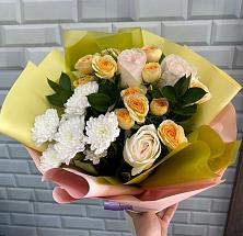 Букет цветов из:  Розы и Хризантемы #REPLACE_PRED# Золотухино