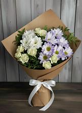 Букет цветов из:  Хризантемы и Розы в Золотухино