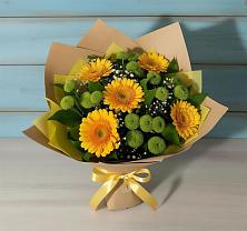 Букет цветов из:  Герберы и Хризантемы в Золотухино