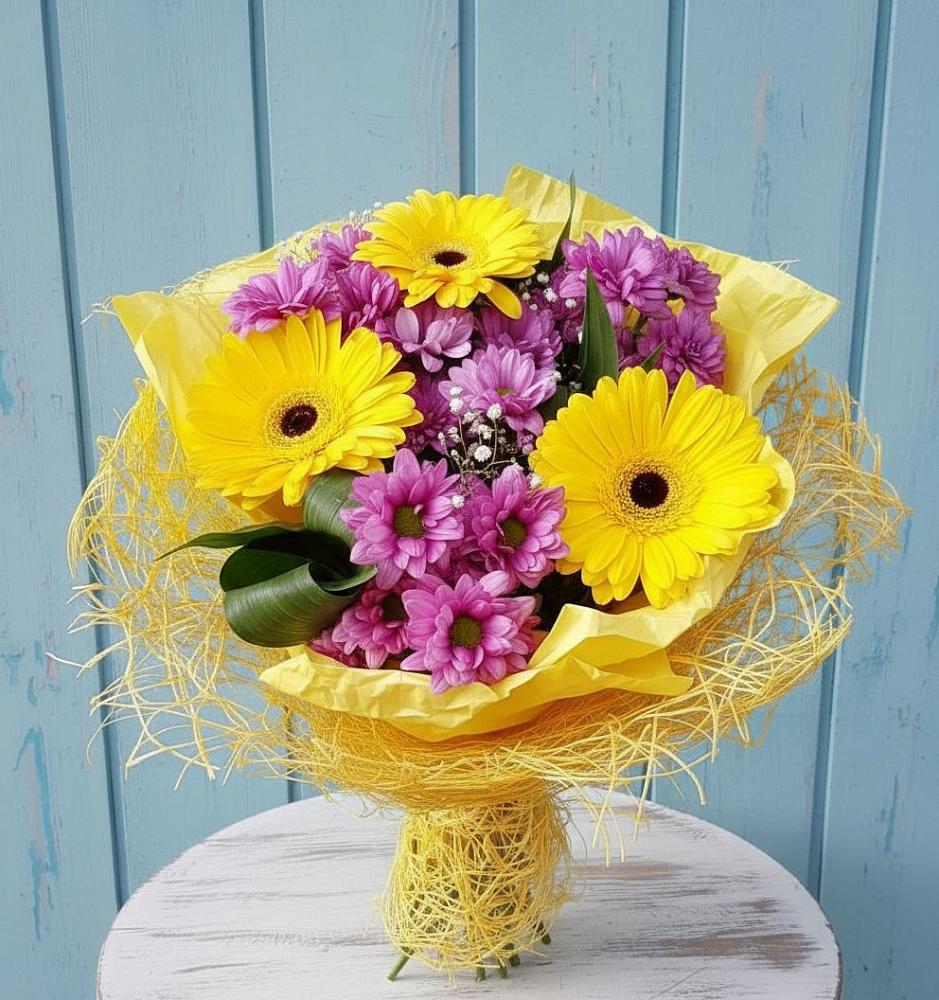 Букет цветов из: Хризантемы и Герберы в Золотухино