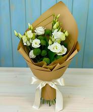 Букет цветов из:  Хризантемы и Лизиантусы #REPLACE_PRED# Золотухино