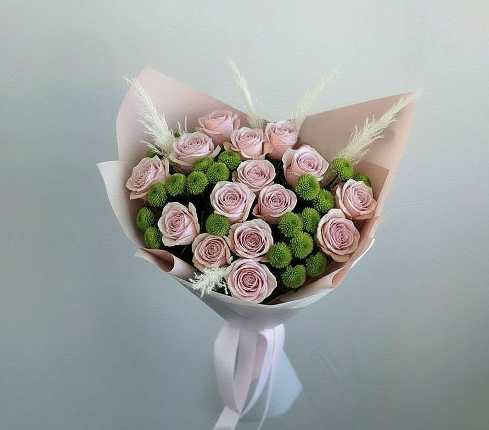 Букет цветов из: Розы и Хризантемы в Золотухино