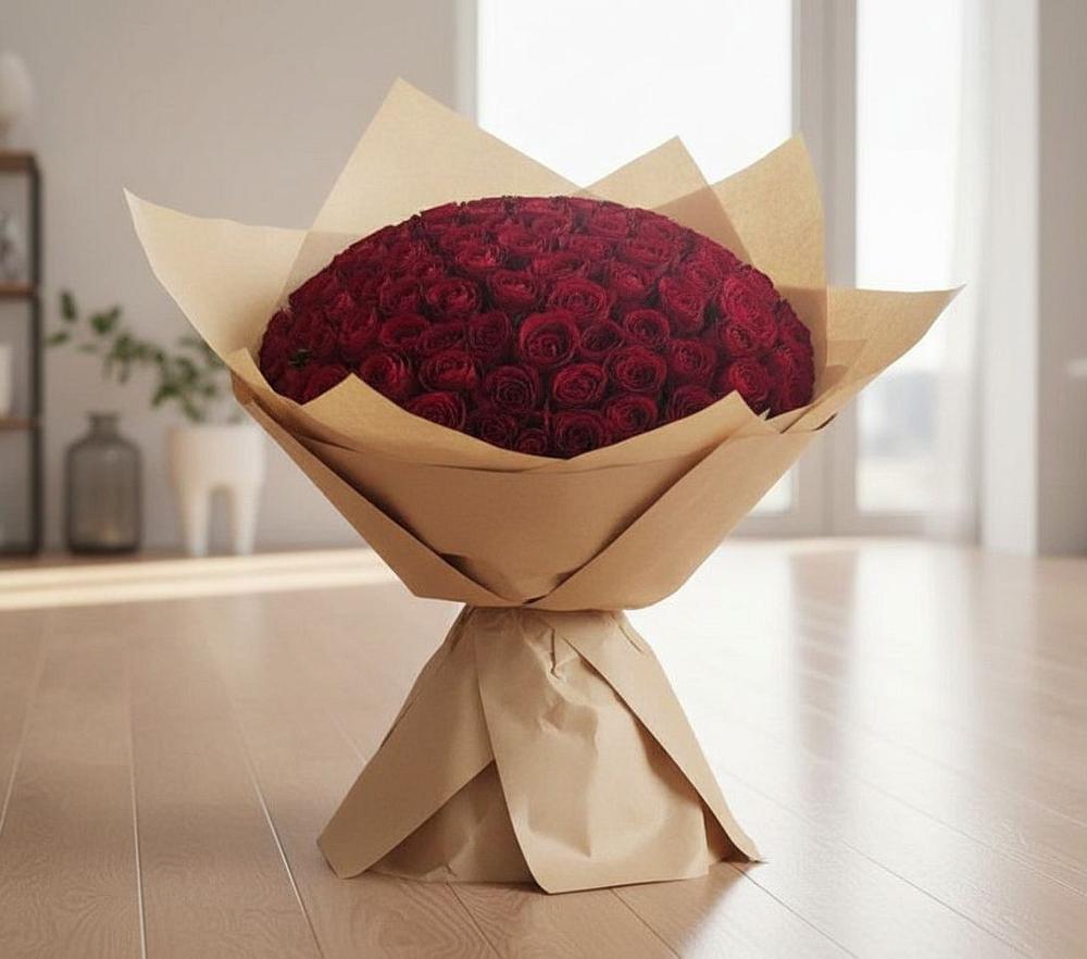 Букет 101 Красная роза в Золотухино