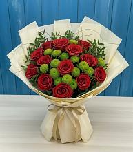 Букет цветов из:  Розы и Хризантемы в Золотухино