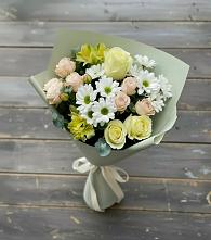 Букет цветов из:  Альстромерии, Розы и Хризантемы в Золотухино