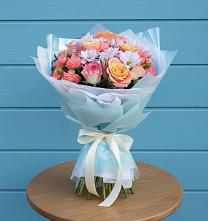 Букет цветов из:  Хризантемы и Розы в Золотухино