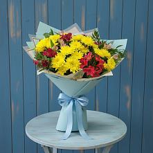 Букет цветов из:  Альстромерии и Хризантемы #REPLACE_PRED# Золотухино
