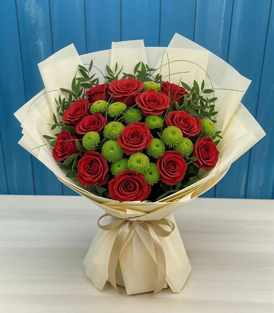 Букет цветов из: Розы и Хризантемы в Золотухино